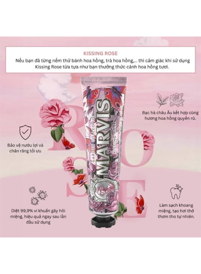 Marvis Garden Collection Kissing Rose Toothpaste, 75ml - Image 2